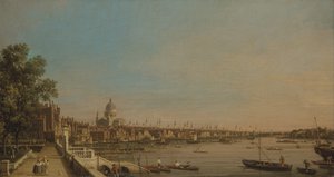 A Temze a Somerset House teraszáról, Szent Pál felé nézve alkotó: Giovanni Antonio Canal